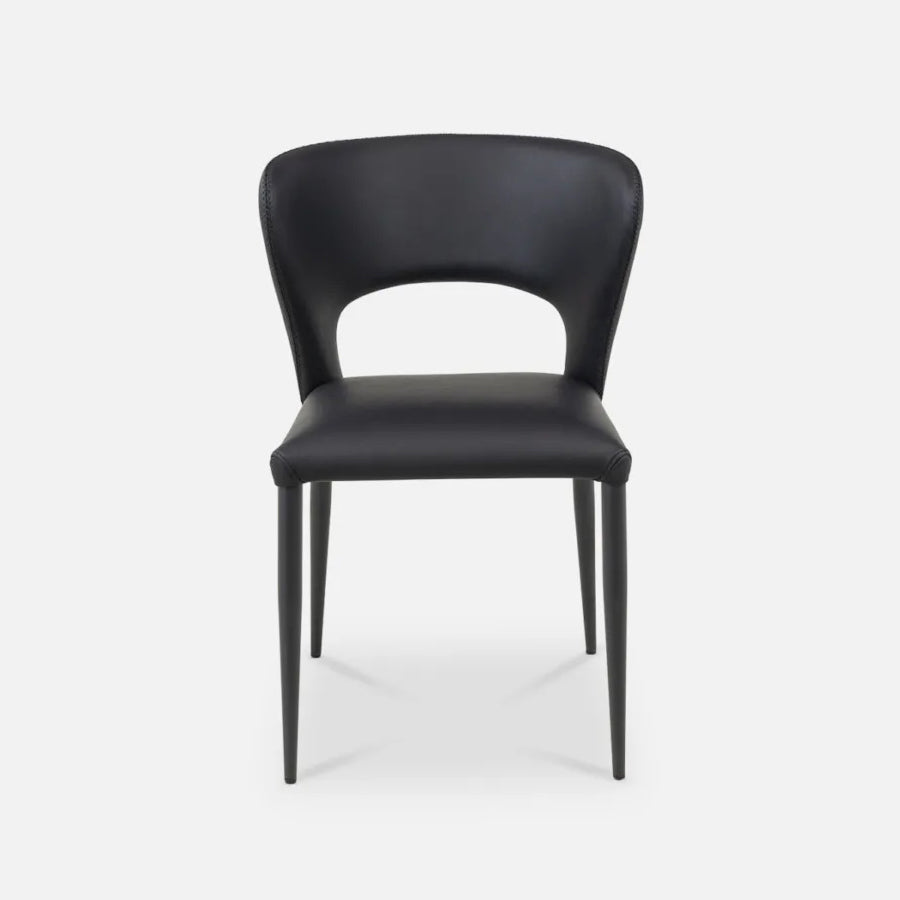 Klik dining chair in black leather 