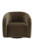 Krona Swivel Armchair in Moss Velvet 