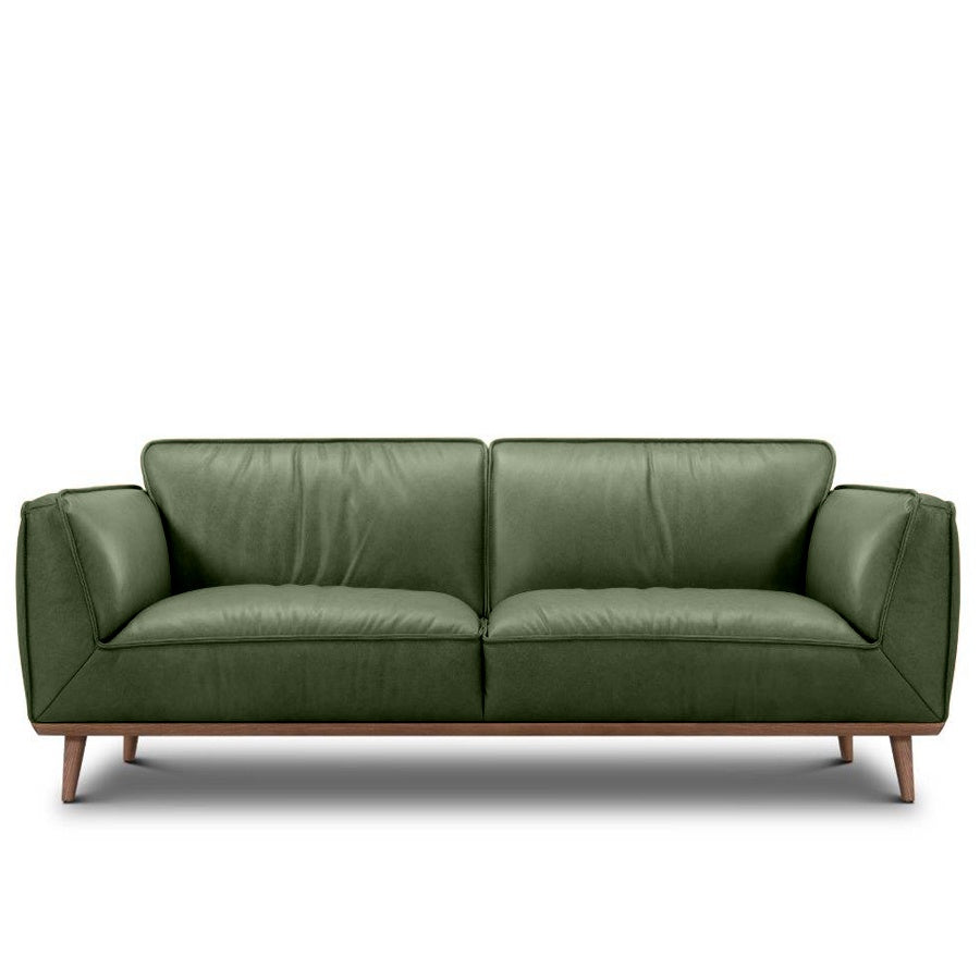 Laurel sofa green leather 