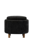 Luna ottoman with tray in steel