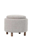 Luna ottoman with tray in taupe