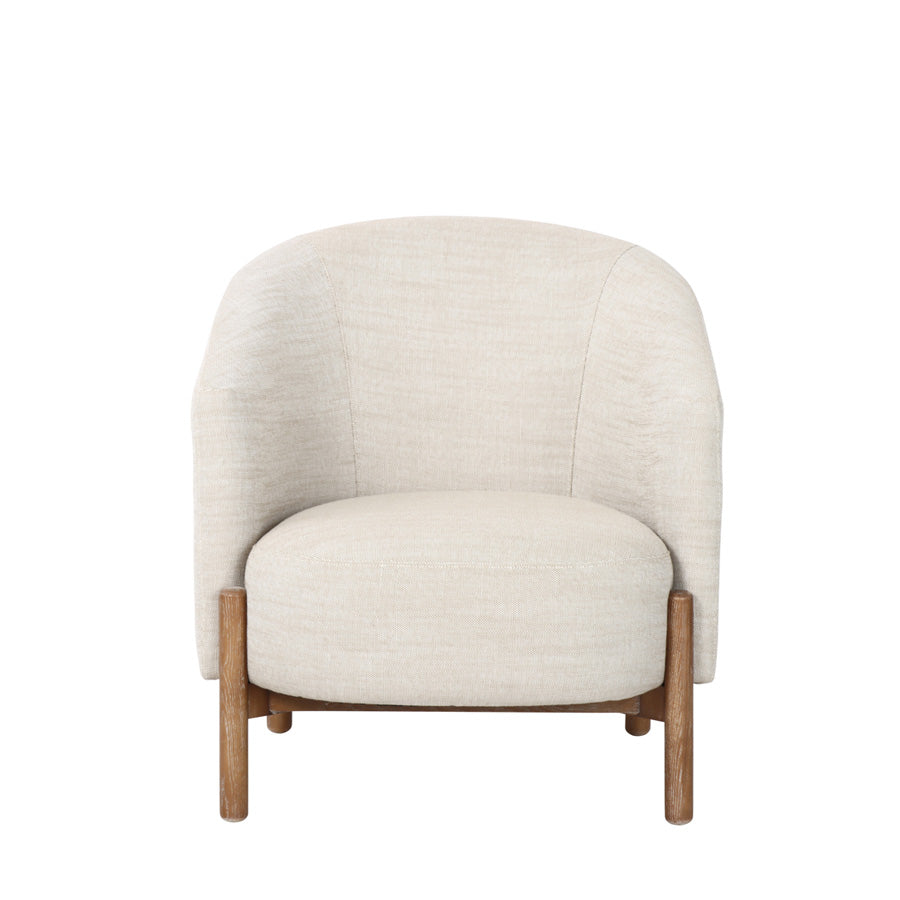 Malibu tub chair in cream fabric 