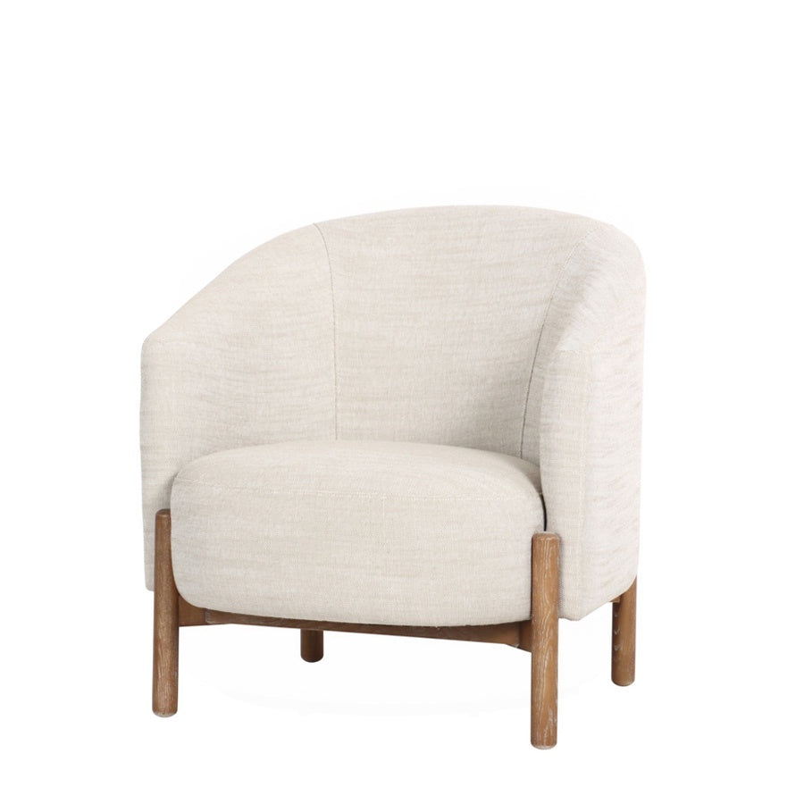 Malibu tub chair in cream fabric 