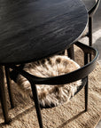 Maraetai Round Dining table in black