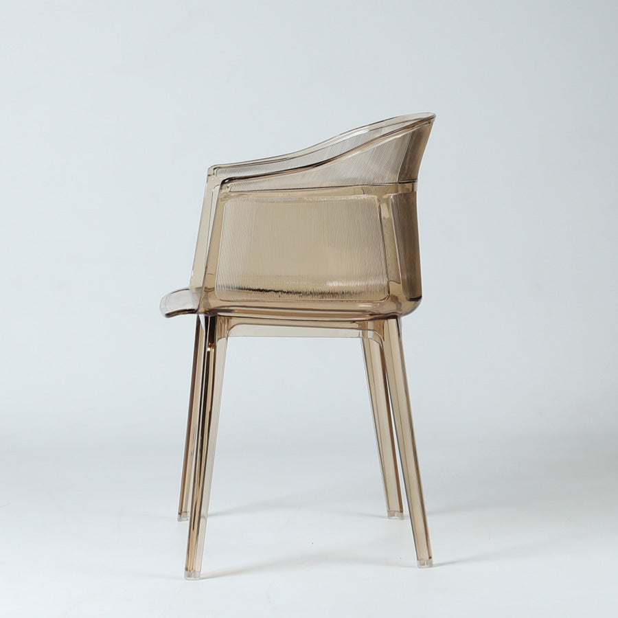 MARS | dining chair - transparent amber