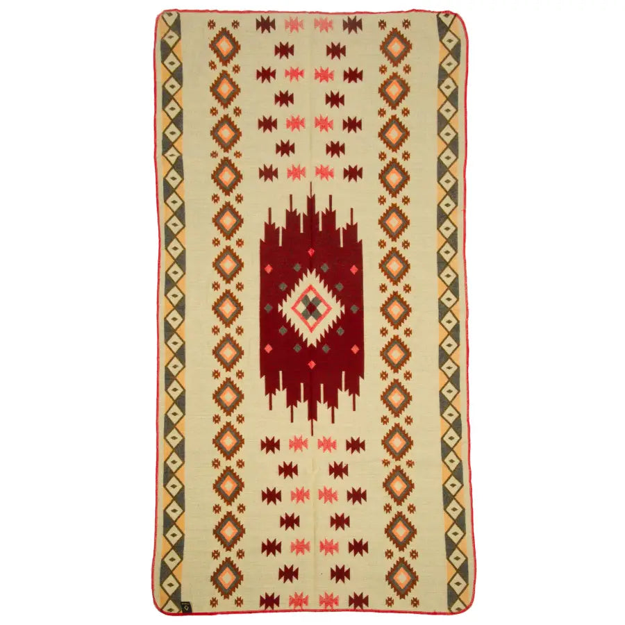 Mini Alpaca Wool blanket in quilotoa red 