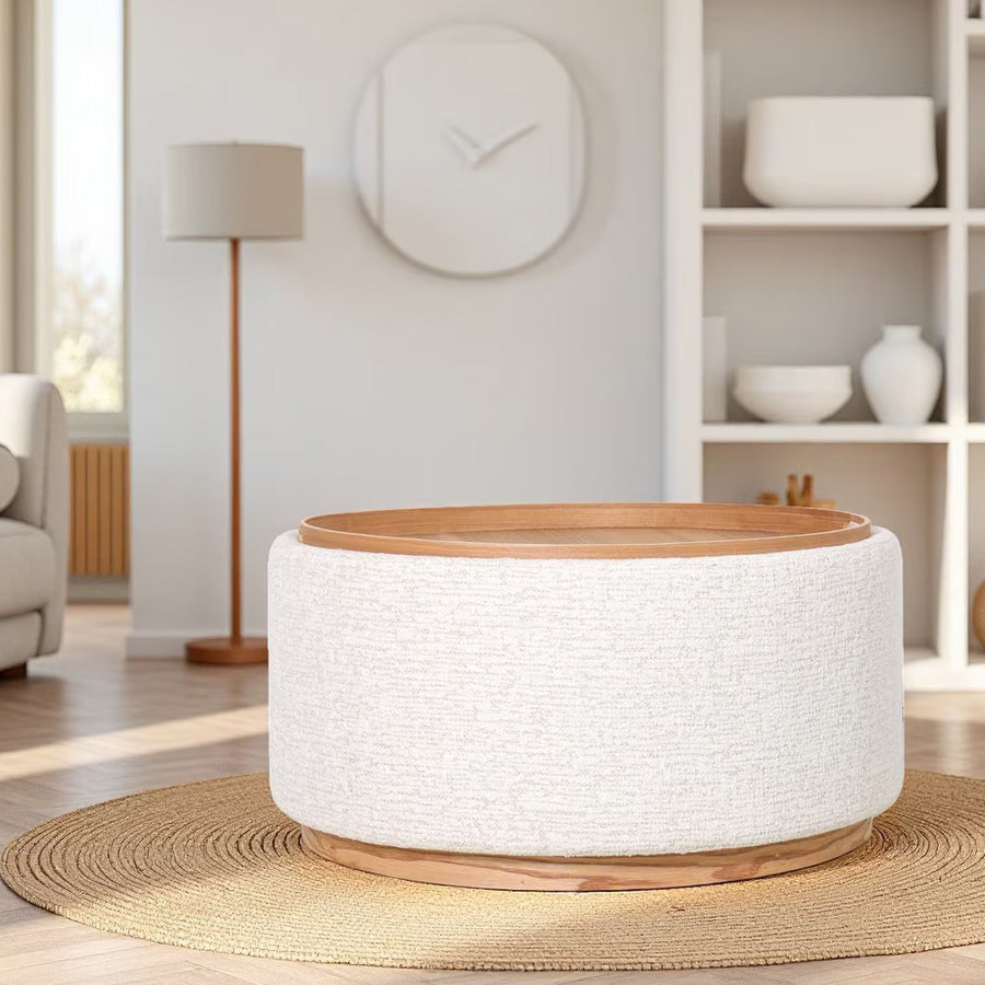 Nord Large Ottoman - seashell