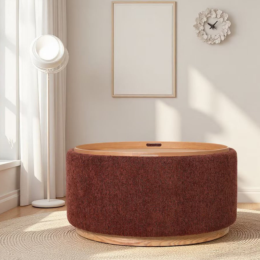 Nord Large Ottoman- burnt ochre