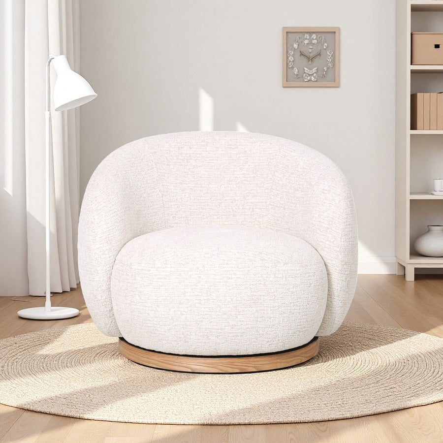 Nord swivel armchair