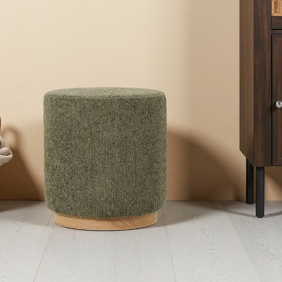 Nord Small Ottoman | Moss green