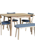 Nordik Upholstered Bench with Nordik Dining Table 