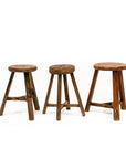 Original wooden round stool