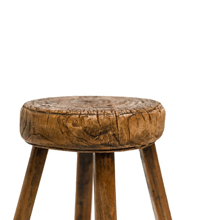 Original wooden round stool