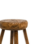 Original wooden round stool