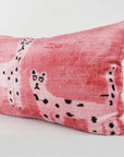 Ikat silk & velvet cushion Lawrence & Pablo
