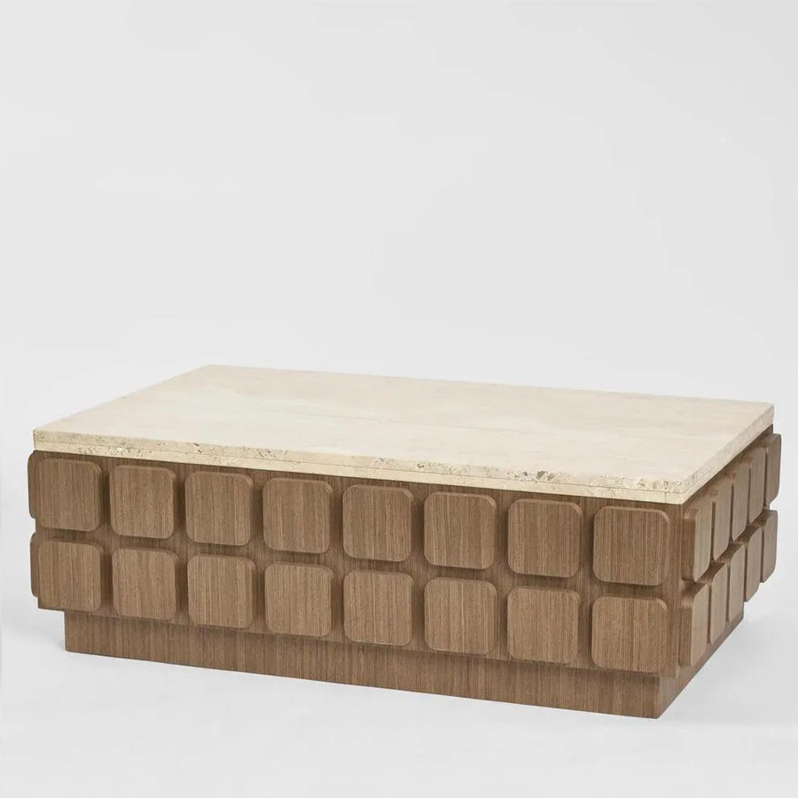 Porto travertine coffee table