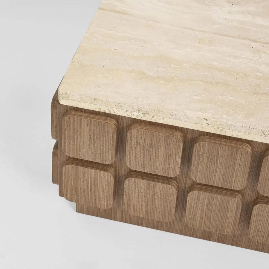 Porto travertine coffee table