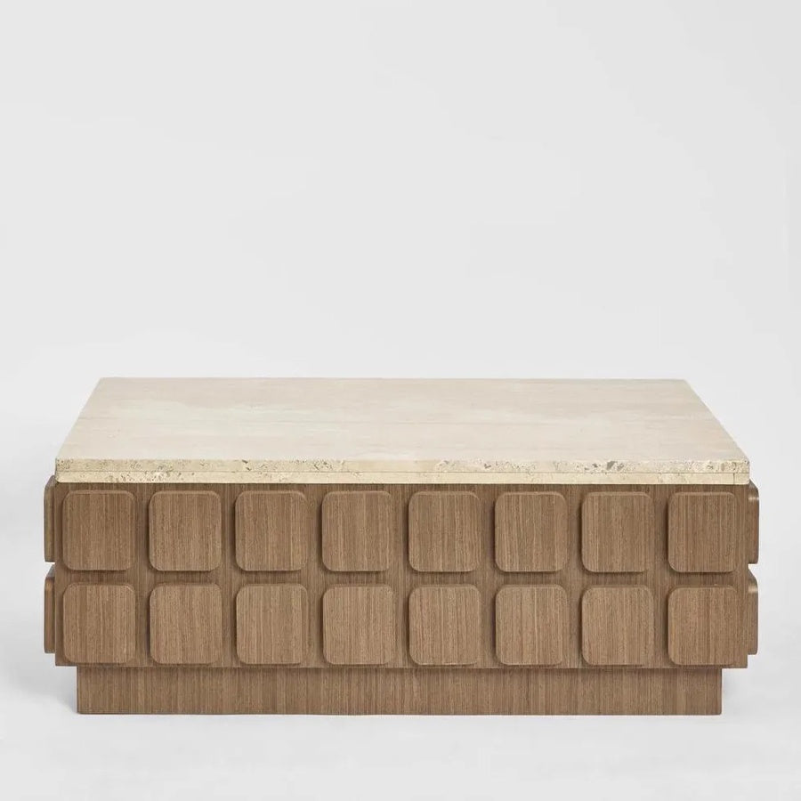 Porto travertine coffee table
