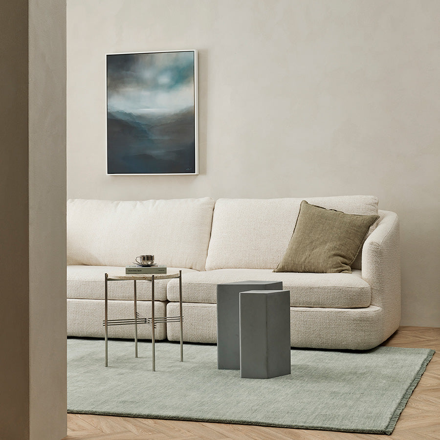 Sandringham Wool Rug in Aquamarine