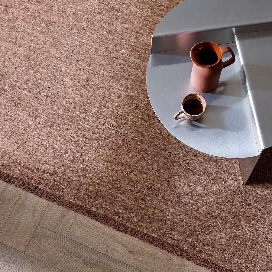 Sandringham wool rug in rosewood 