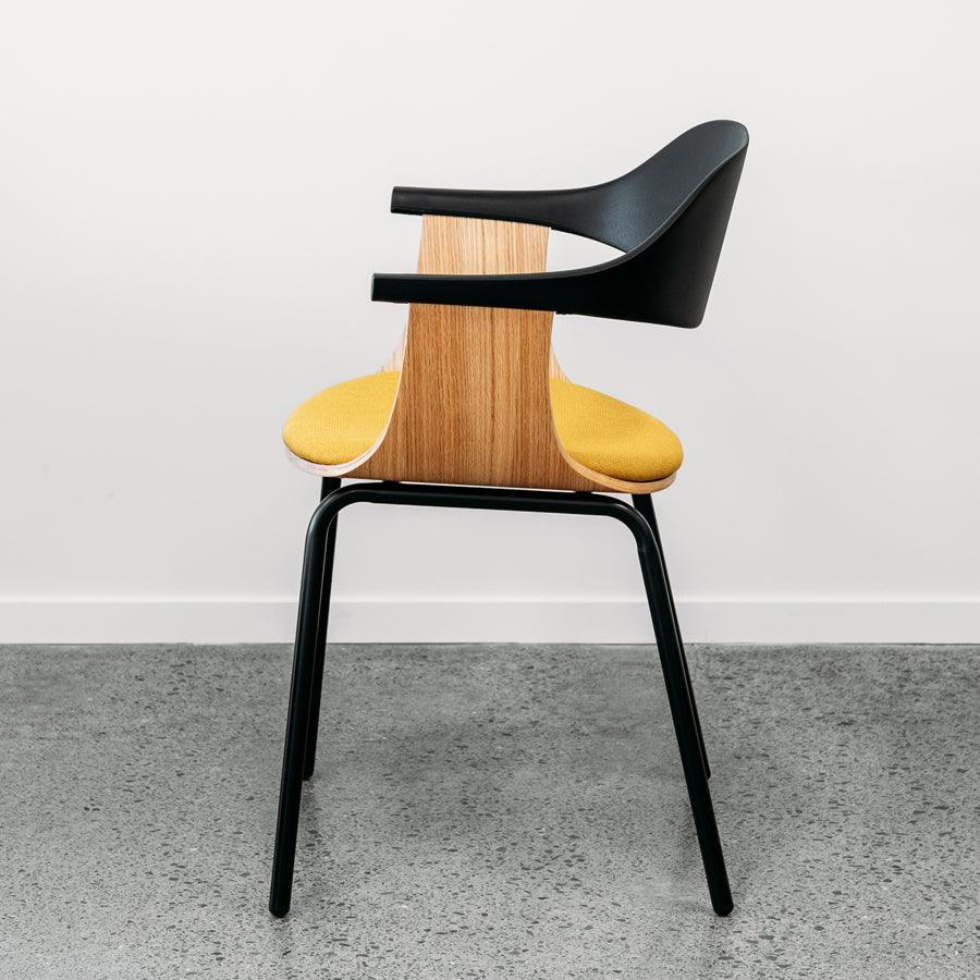 Moss dining chair in mustard