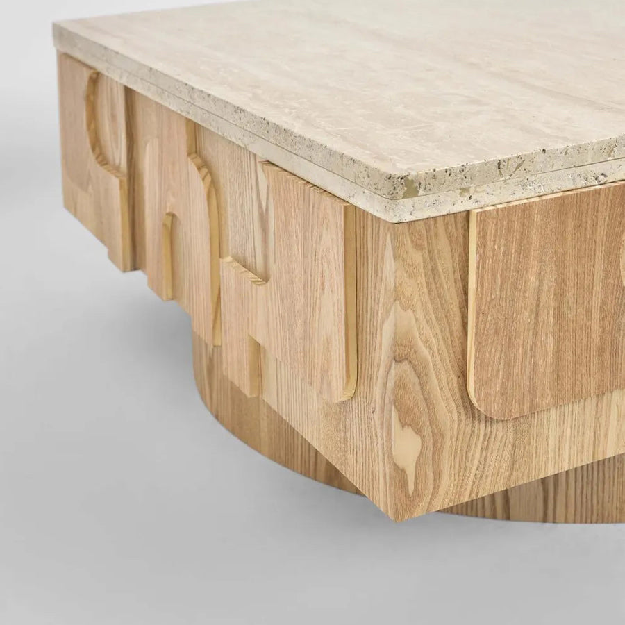 Solara travertine coffee table 