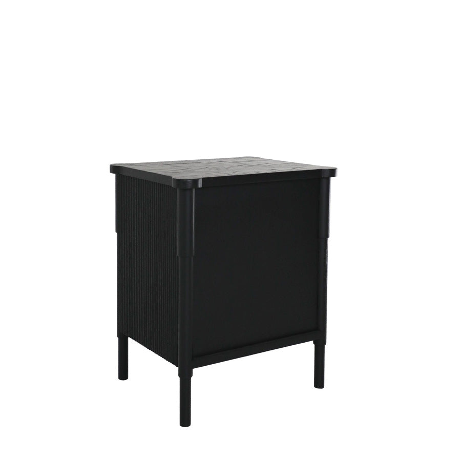Tasman Black Bedside Table