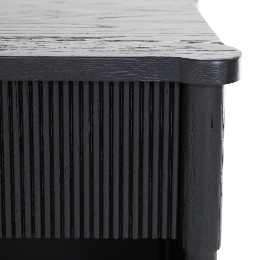 Tasman Black Bedside Table