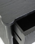 Tasman Black Bedside Table
