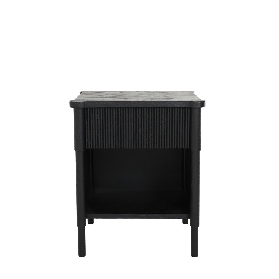 Tasman Black Bedside Table
