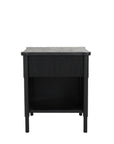 Tasman Black Bedside Table