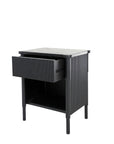 Tasman Black Bedside Table