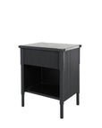 Tasman Black Bedside Table