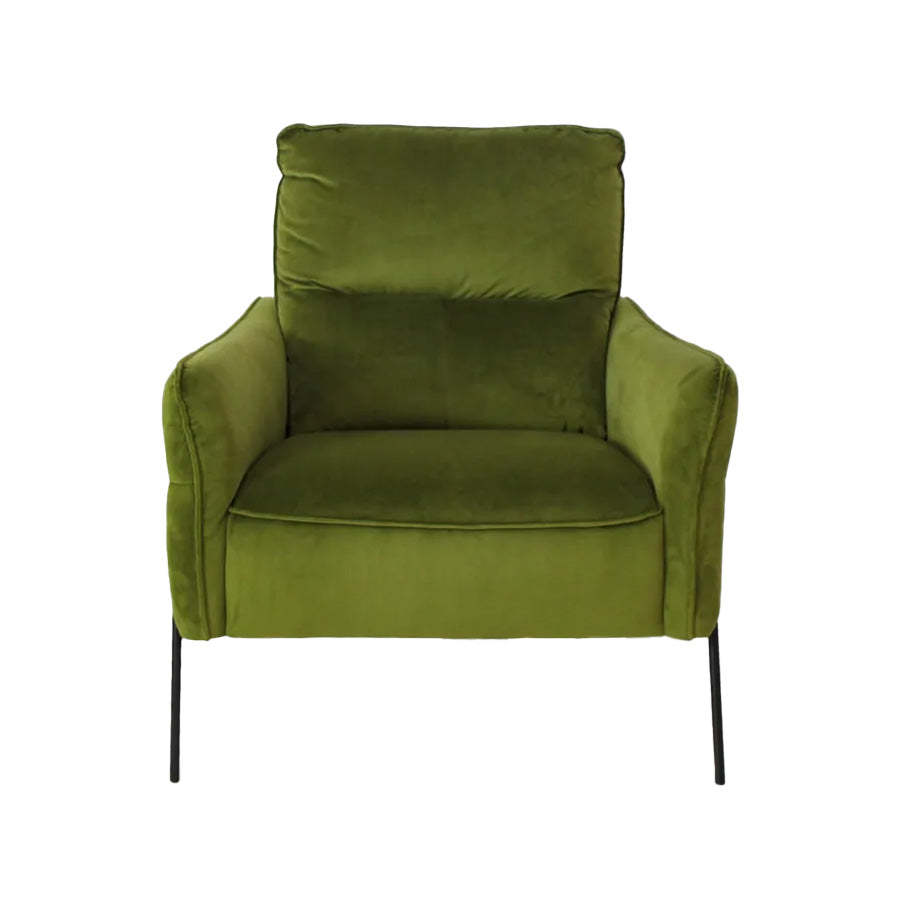 Vernon accent chair in apple green velvet