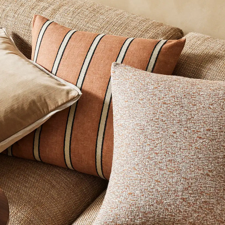 Vinnie cushion in terracotta