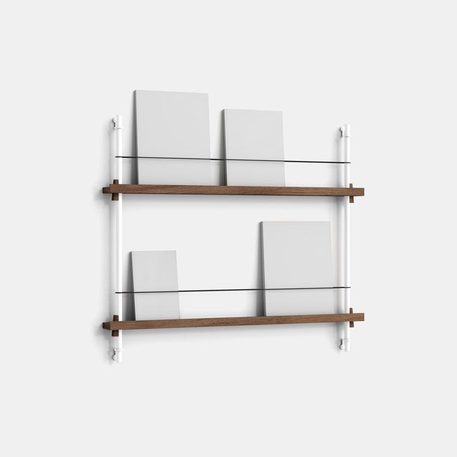 Moebe Magazine 2 Shelf System - Walnut 