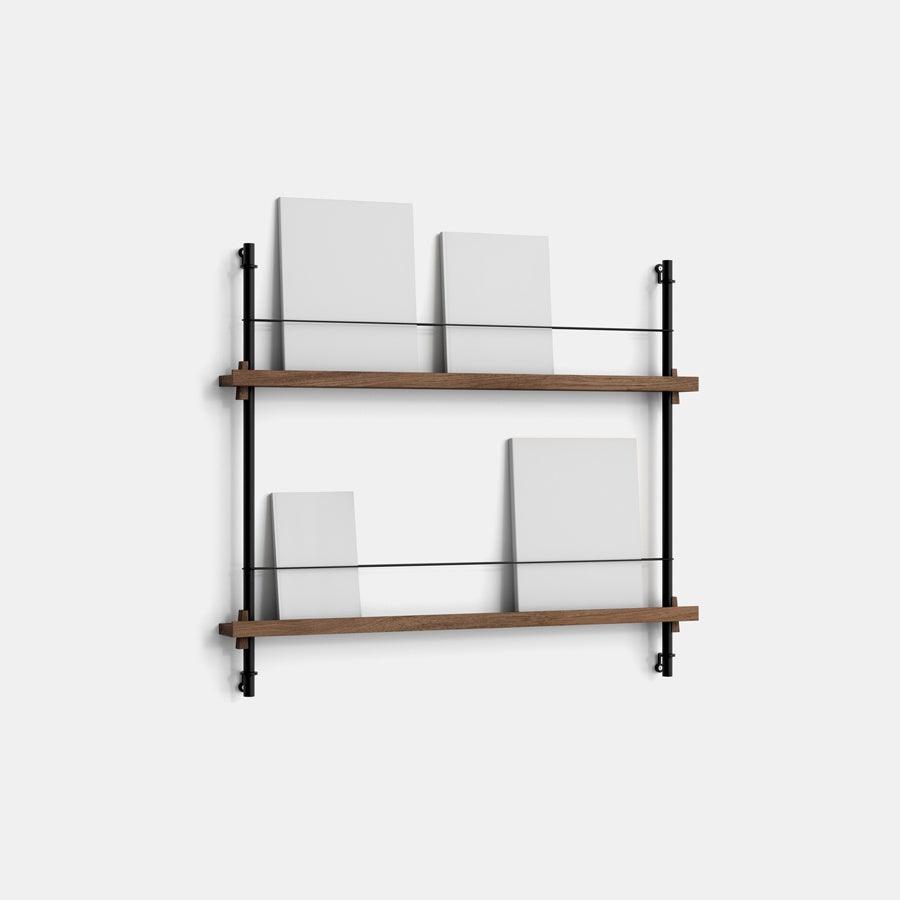 Moebe Magazine 2 Shelf System - Walnut 