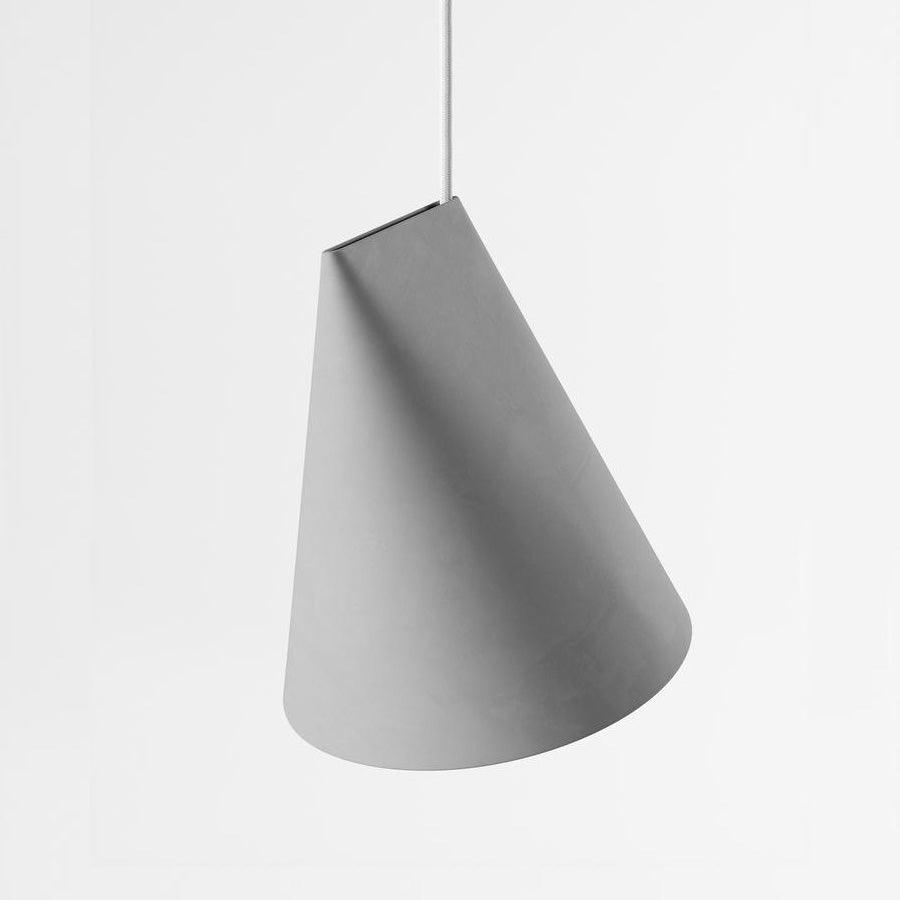 Moebe Ceramic Pendant Wide - Light Grey