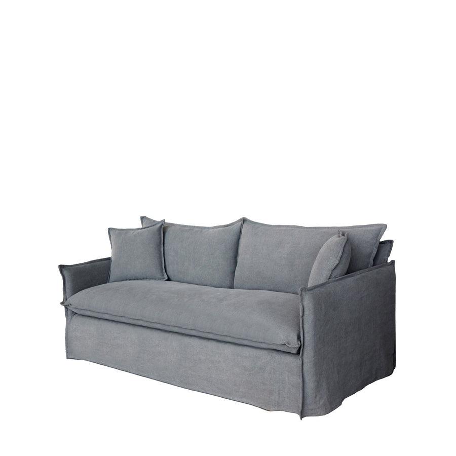 Miami Slip Cover 2 Seat Sofa - Charcoal