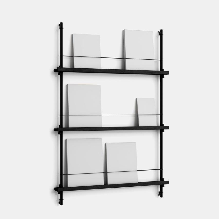 Moebe Magazine 3 Shelf System - Black