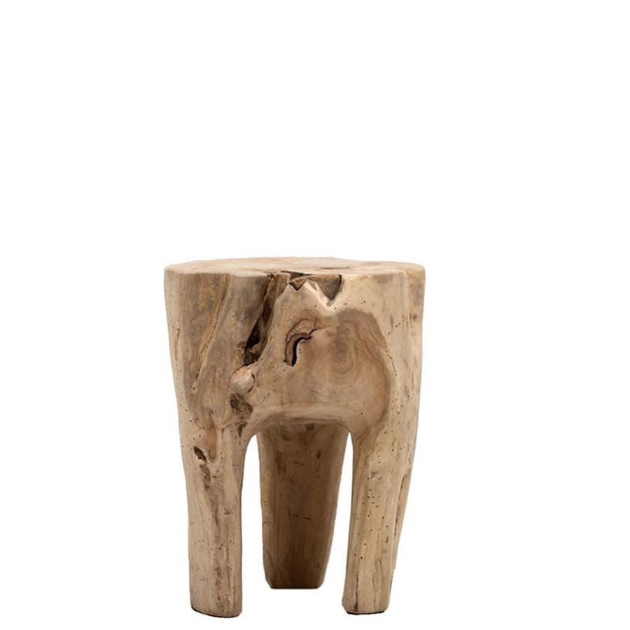 Crusoe Teak Side Table - Natural