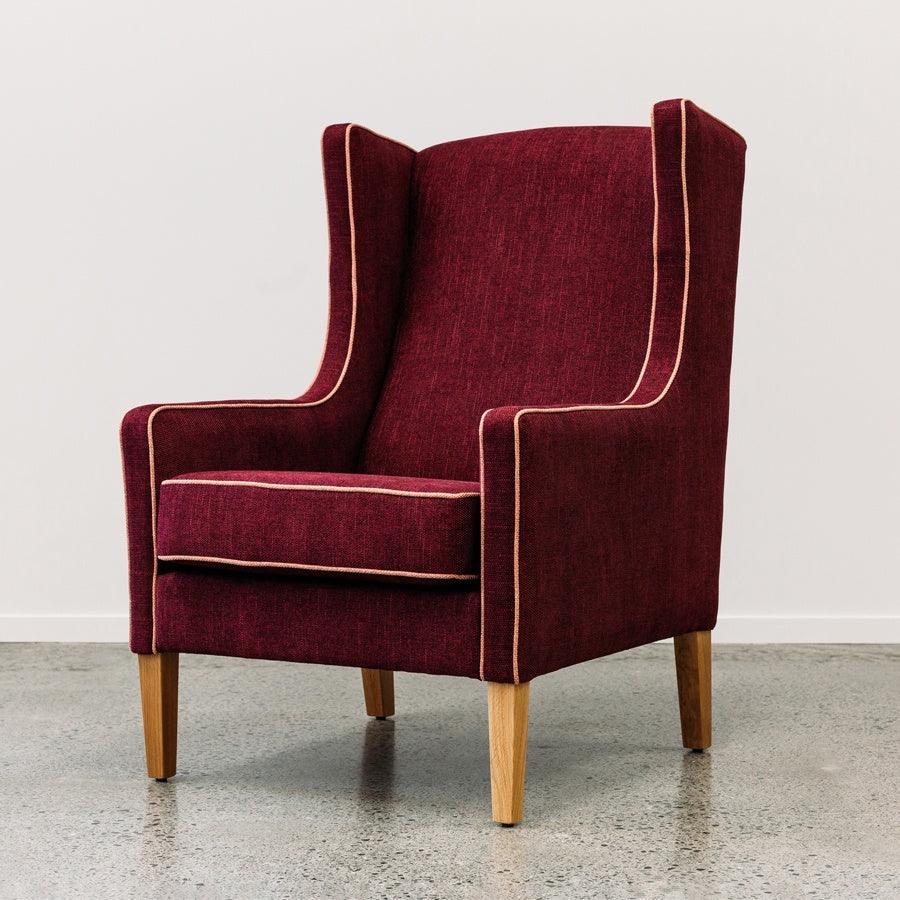 Partridge armchair in pushka orchid