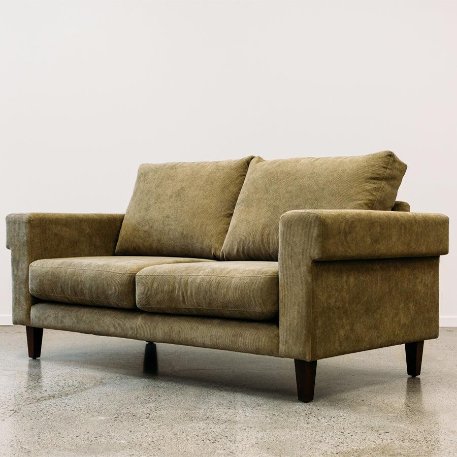 Monte Carlo sofa in cruze olive - Stacks Furniture Store