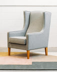 Partridge armchair in chambray mist