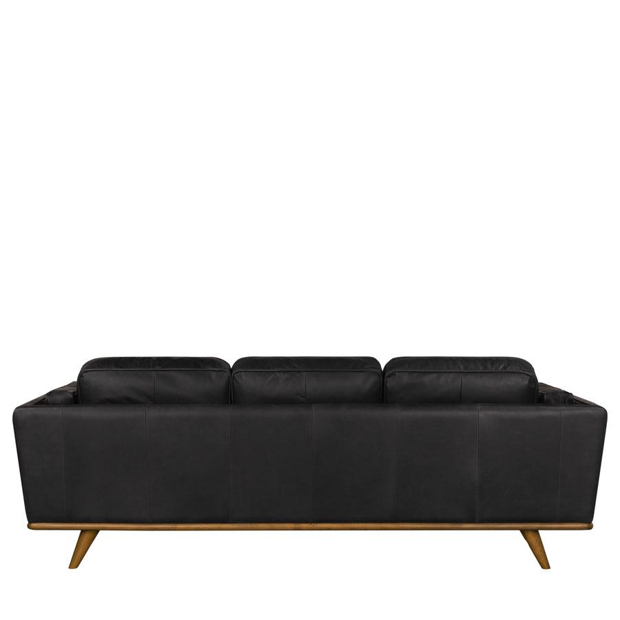 Aria Leather 3 Seat Sofa - Matisse Black
