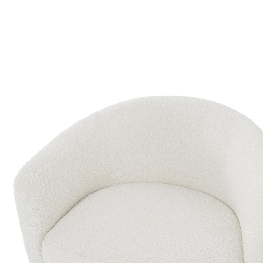 Odyssey armchair in boucle white