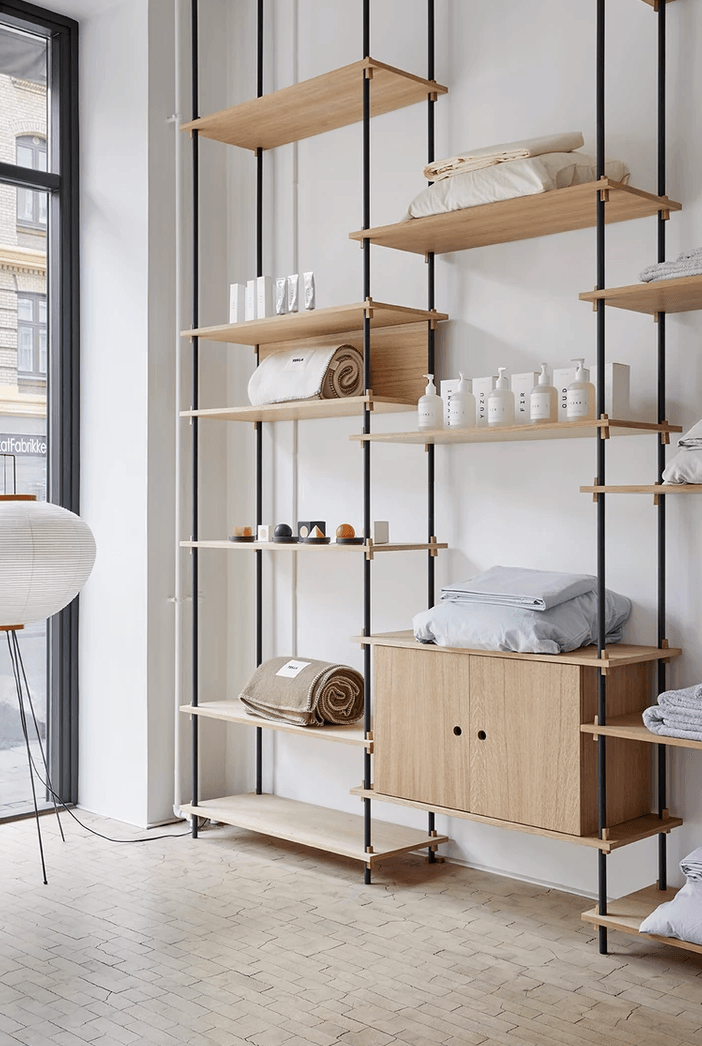 moebe shelving system for the laundry