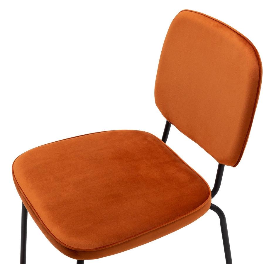Bennie dining chair in burnt orange