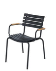 RECLIPS Dining Chair - Bamboo Armrests - Black