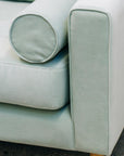 Chanel sofa in plush seafoam